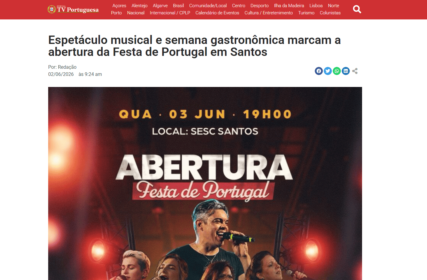 Festa de Portugal 2026